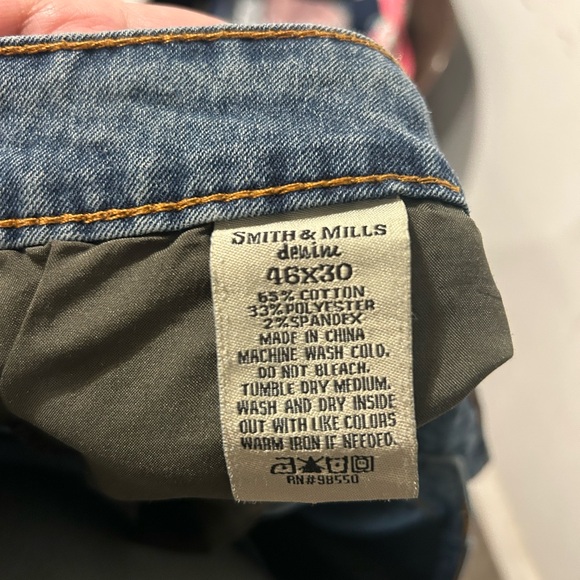 Smith Mills Jeans Mens 46 Blue Denim Cotton Blend Low Rise Five Pocket (1341) - Picture 7 of 8